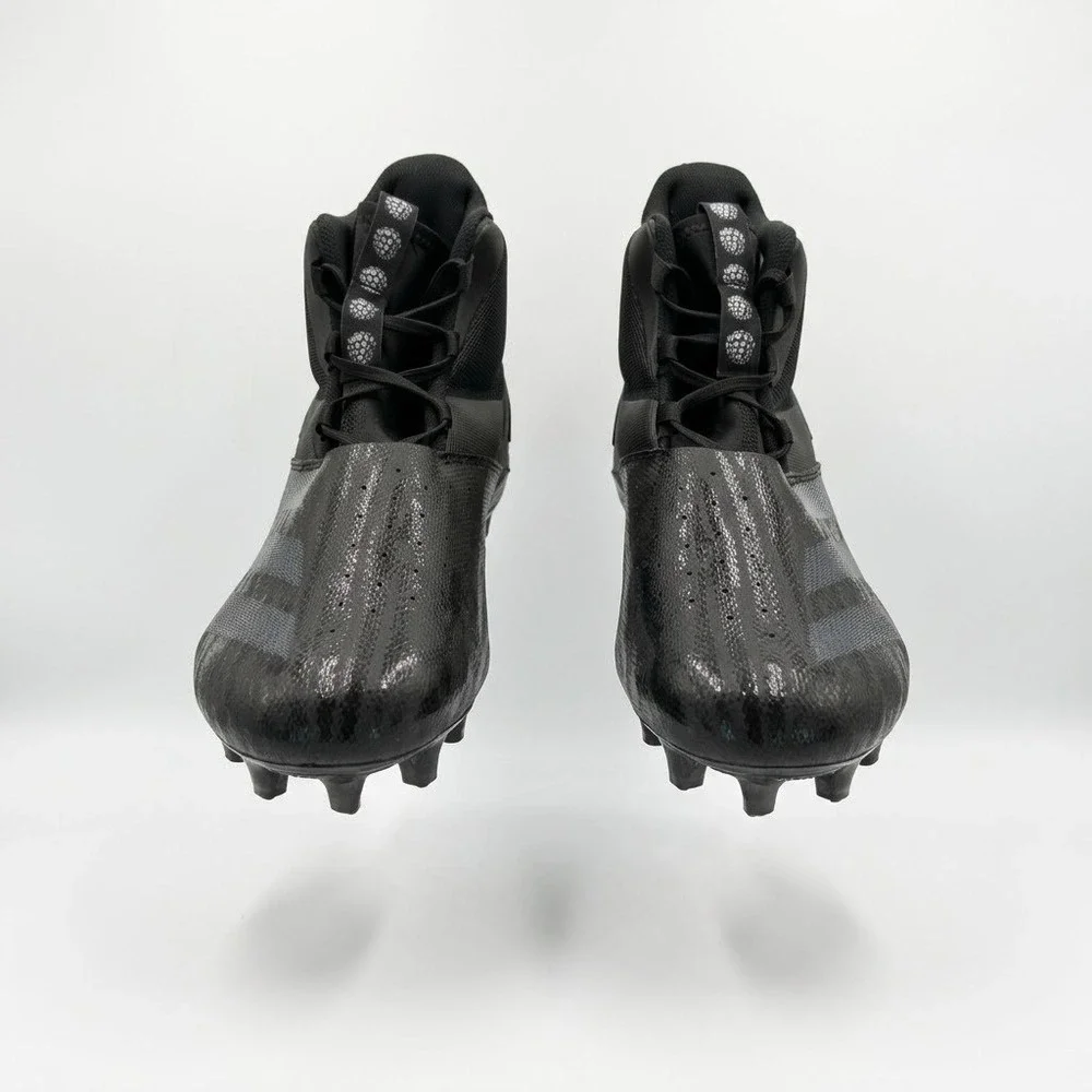 Adidas Adizero Chaos Triple Black Football Cleats Men 11.5 ID9103 *NEW*